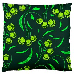 Folk Flowers Print Floral Pattern Ethnic Art Large Flano Cushion Case (two Sides) by Eskimos