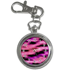 Pink  Waves Flow Series 2 Key Chain Watches by DimitriosArt