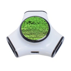 Green Waves Flow Series 2 3-port Usb Hub by DimitriosArt