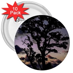 Sunset Coastal Park Landscape, Montevideo Uruguay 3  Buttons (10 Pack)  by dflcprintsclothing