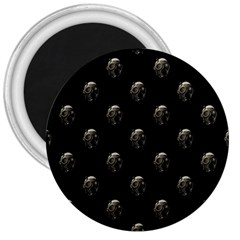 Creepy Head Sculpture With Respirator Motif Pattern 3  Magnets by dflcprintsclothing