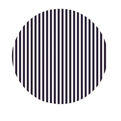 Minimalistic Black And White Stripes, Vertical Lines Pattern Mini Round Pill Box (pack Of 5) by Casemiro