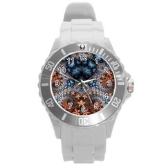 Fractal Round Plastic Sport Watch (l) by Sparkle