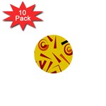 Abstract pattern geometric backgrounds   1  Mini Buttons (10 pack)  Front