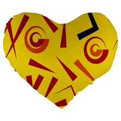 Abstract Pattern Geometric Backgrounds   Large 19  Premium Heart Shape Cushions by Eskimos