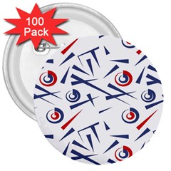 Abstract Pattern Geometric Backgrounds   3  Buttons (100 Pack)  by Eskimos