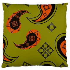 Floral Pattern Paisley Style Paisley Print  Doodle Background Large Flano Cushion Case (one Side) by Eskimos