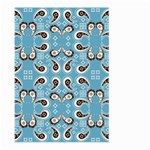 Floral pattern paisley style Paisley print  Doodle background Large Garden Flag (Two Sides) Back