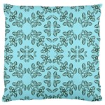 Floral folk damask pattern Fantasy flowers Floral geometric fantasy Large Flano Cushion Case (One Side) Front
