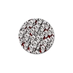 Demonic Skulls Pattern, Spooky Horror, Halloween Theme Golf Ball Marker (10 Pack) by Casemiro