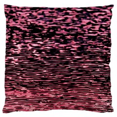 Pink  Waves Flow Series 11 Large Cushion Case (one Side) by DimitriosArt