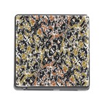 Modern Camo Tropical Print Design Memory Card Reader (Square 5 Slot) Front