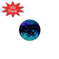 Blue Galaxy 1  Mini Buttons (100 Pack)  by Dazzleway