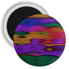 Puzzle Landscape In Beautiful Jigsaw Colors 3  Magnets by pepitasart