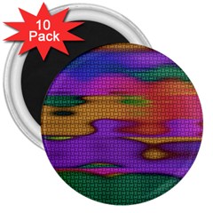 Puzzle Landscape In Beautiful Jigsaw Colors 3  Magnets (10 Pack)  by pepitasart