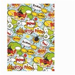 Comic Pow Bamm Boom Poof Wtf Pattern 1 Large Garden Flag (Two Sides) Front