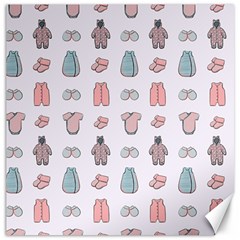 Pattern With Clothes For Newborns Canvas 20  X 20  by SychEva
