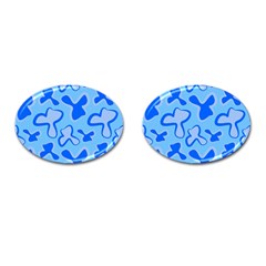 Abstract Pattern Geometric Backgrounds   Cufflinks (oval) by Eskimos