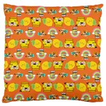 Minionspattern Large Flano Cushion Case (Two Sides) Back
