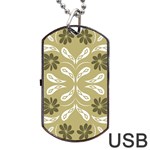 Folk flowers print Floral pattern Ethnic art Dog Tag USB Flash (One Side) Front