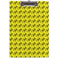 Fern Pattern 2 Yellow A4 Clipboard by violetheavensky