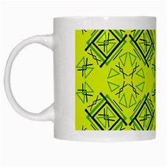 Abstract Pattern Geometric Backgrounds   White Mugs by Eskimos