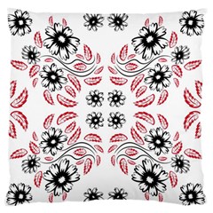 Folk Flowers Print Floral Pattern Ethnic Art Large Flano Cushion Case (two Sides) by Eskimos