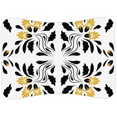 Folk Flowers Print Floral Pattern Ethnic Art Velour Seat Head Rest Cushion by Eskimos
