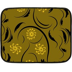Folk Flowers Print Floral Pattern Ethnic Art Fleece Blanket (mini) by Eskimos