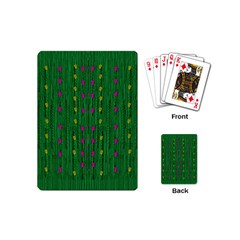 Forest Tulips Groowing To Reach The Divine Sky Pop-culture Playing Cards Single Design (mini) by pepitasart