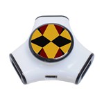 Abstract pattern geometric backgrounds   3-Port USB Hub Front