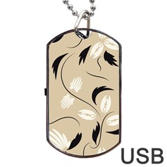 Folk Flowers Print Floral Pattern Ethnic Art Dog Tag Usb Flash (one Side) by Eskimos