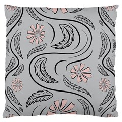Folk Flowers Print Floral Pattern Ethnic Art Large Flano Cushion Case (one Side) by Eskimos