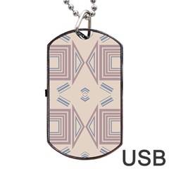 Abstract Pattern Geometric Backgrounds   Dog Tag Usb Flash (two Sides) by Eskimos