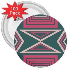 Abstract Pattern Geometric Backgrounds   3  Buttons (100 Pack)  by Eskimos