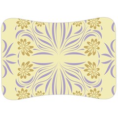 Folk Flowers Print Floral Pattern Ethnic Art Velour Seat Head Rest Cushion by Eskimos