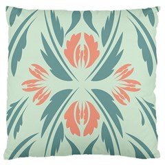 Folk Flowers Print Floral Pattern Ethnic Art Large Flano Cushion Case (one Side) by Eskimos