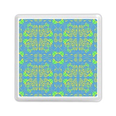 Floral Folk Damask Pattern Fantasy Flowers  Memory Card Reader (square) by Eskimos