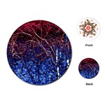 Autumn Fractal Forest Background Playing Cards Single Design (Round) Front