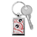 Folk flowers print Floral pattern Ethnic art Key Chain (Rectangle) Front