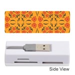 Floral folk damask pattern  Memory Card Reader (Stick) Front