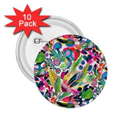 Floral 2 25  Buttons (10 Pack)  by Sparkle