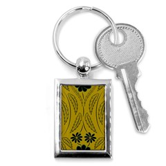Folk Flowers Print Floral Pattern Ethnic Art Key Chain (rectangle) by Eskimos
