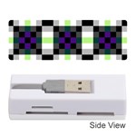 Agender Flag Plaid With Difference Memory Card Reader (Stick) Front