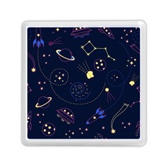 Cartoon-space-seamless-pattern-vectors Memory Card Reader (square) by Jancukart