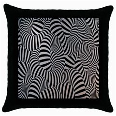 Pattern Throw Pillow Case (black) by artworkshop