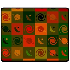Space Pattern Multicolour Fleece Blanket (medium)  by Jancukart