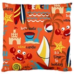Seamless-pattern-vector-beach-holiday-theme-set Large Flano Cushion Case (Two Sides) Back