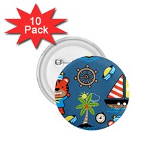 Seamless-pattern-with-sailing-cartoon 1 75  Buttons (10 Pack) by Jancukart