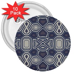 Abstract Pattern Geometric Backgrounds 3  Buttons (10 Pack)  by Eskimos